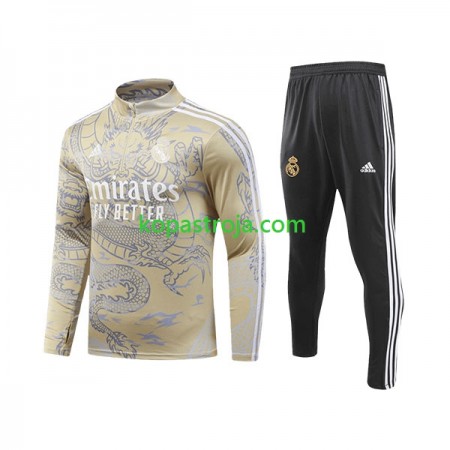 Real Madrid Dragon Tränings Sweatshirtställ Gul 2023/24